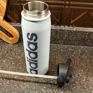 Adidas gray Bottle with Black Text